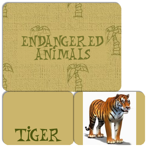 Match the words endangered