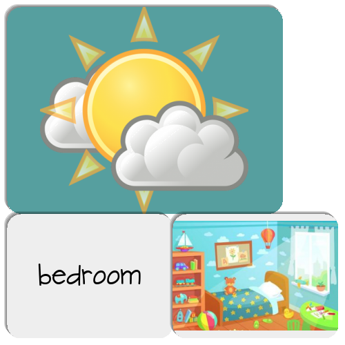 Rooms Vocabulary Memory Game - Match The Memory